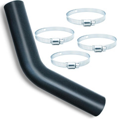 Gasoline Fuel Filler Neck Hose 2 inches Inside 45 degree Reinforced Gas Black