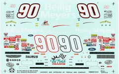 NASCAR DECAL #90 HEILIG-MEYERS 1998 FORD TAURUS DICK TRICKLE SLIXX 1/24