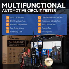 V200 Pro Automotive Circuit Tester, Power Circuit Probe Tester Breaker Finder To