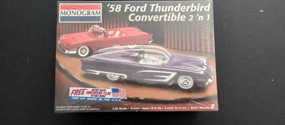 MONOGRAM ‘58 Ford Thunderbird Convertible 2 ‘n 1 NEW SEALED!!
