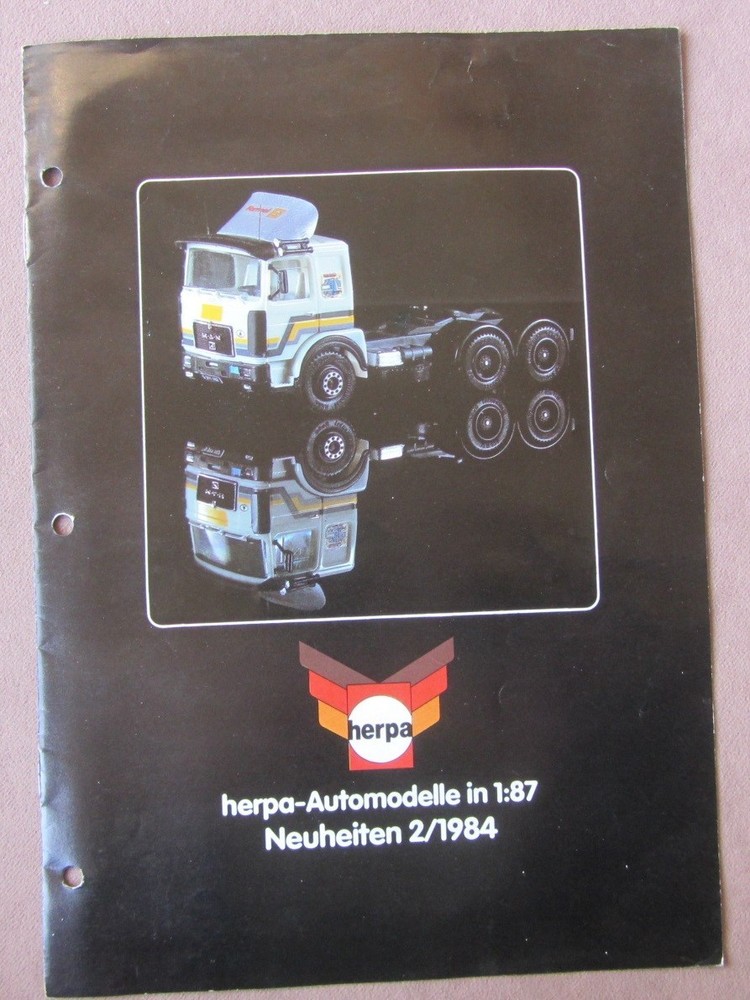 Vintage 1984 HERPA Auto Model Catalog 1:87 Germany Autos Trucks Traffic Signs