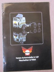 Vintage 1984 HERPA Auto Model Catalog 1:87 Germany Autos Trucks Traffic Signs