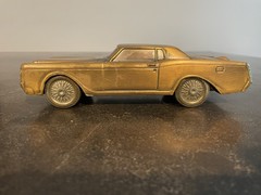 Vintage Banthrico 1969 Lincoln Continental Mark III Metal Bank Promo Car