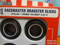 AMT Racemaster Dragster Slicks 1:25 Scale Pad Printed Vinyl Tire Set