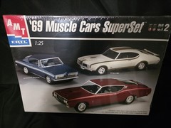 AMT *69* MUSCLE CAR SUPER SET PLASTIC MODEL KIT FACTORY SEALED