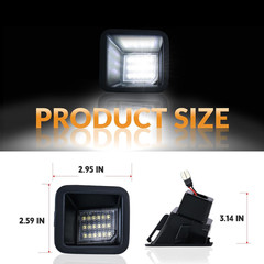 LED License Plate Light for 2017-2025 Ford F250 F350 F450 Super Duty Pickup Tru