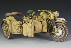 AwardWinner Built Schuco Large 1/10 Diecast BMW R75 Motorcyle Sidecar+Rebuilt