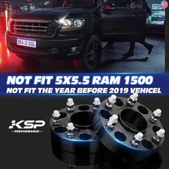 KSP 1.5in Wheel Spacers for Ram 1500 2019-2026, 38mm 6×5.5 Hubcentric Tire