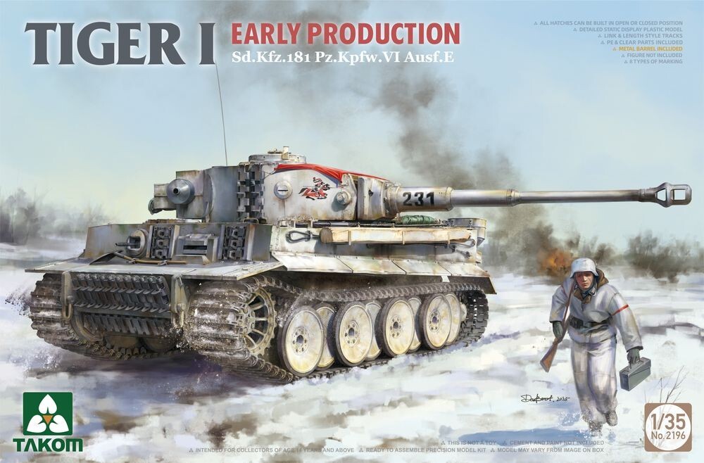 TAKOM 2196 1/35 Sd.Kfz.181 Pz.Kpfw.VI Ausf.E Tiger I Early Production
