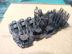 NEW 1 /700 island structure of the U.S. Essex class aircraft carrier Unpainted