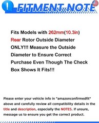 Anpulsero Rear Automotive Replacement Brake Kit, Drilled Slotted Brake Rotors +