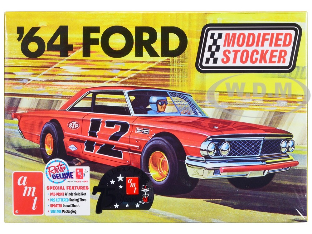 SKILL 2 MODEL KIT 1964 FORD GALAXIE “MODIFIED STOCKER” 1/25 SCALE BY AMT AMT1383