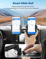 JOYTUTUS Metal Dash Mount Phone Holder Compatible with 2011-2018 Wrangler JK(Not