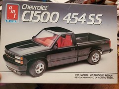 AMT Chevrolet C1500 454 SS 1/25 Model Kit, New Open Box Bags Sealed