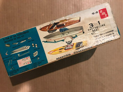 vintage AMT 159 Customizing Boat Kit Box and parts