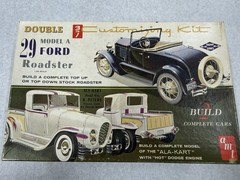 Vintage 1962 AMT T-129 29 Ford Model A Roadster/Ala-Kart Double 3 in 1 Model Kit