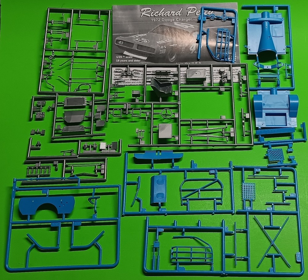 Frame Chassis Roll Cage Dodge Charger Petty 43 1/25 NASCAR Donor Parts Hi Detail