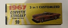 Palmer 1967 Corvette Sting Ray Convertible Unassembled Kit Decals Custom 6714