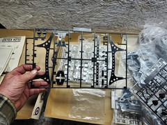 Entex 1970s Honda C750 Four Engine 1/3 Scale 750 Model Kit partially built