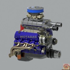 1:25-1:24 Scale Resin OLDSMOBILE 455 SUPERCHARGED ENGINE MODEL KIT