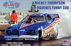 Atlantis H1499 1:16 Mickey Thompson US Marines Funny Car Drag Plastic Model Kit
