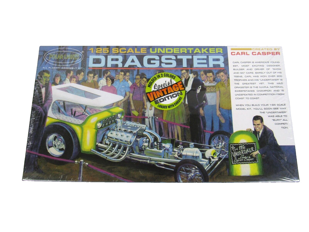 Polar Lights Undertaker Dragster Model Kit Carl Jasper 1:25 Scale Vintage Editio
