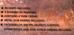 1/35 Border Model StuG III Ausf G Full Interior PE Parts 4 Crew Metal Barrel #52