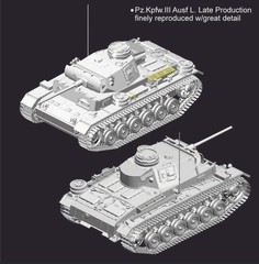 Dragon 1:35 Panzer Pz.Kpfw.III Ausf.L 6387 Late Production w/Winterketten