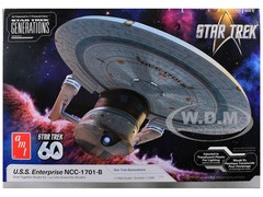 SKILL 2 MODEL KIT USS ENTERPRISE NCC-1701-B “STAR TREK” 1/1000 BY AMT AMT1560 M