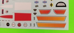 Decal Sheet 1967 Corvette Streaker Vette MPC 1/25 Emblems Dash Cluster Stingers