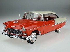 Hot Rod 55 Chevy Race Car Chevrolet Built Metal Model 1 18 57 12