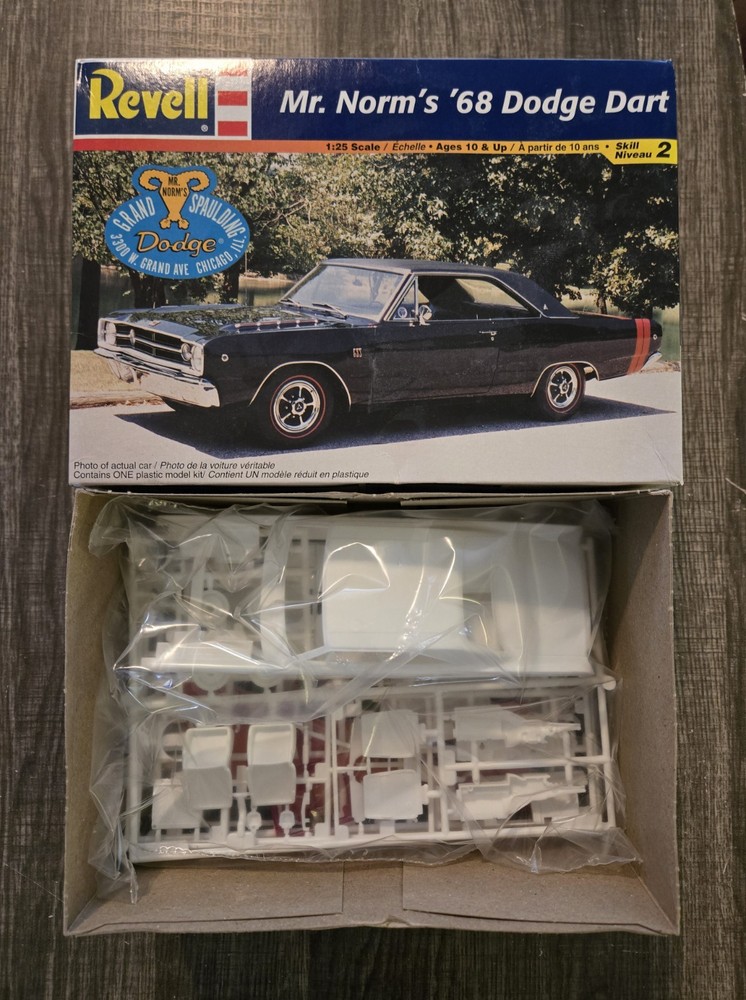Revell Mr. Norm’s ’68 Dodge Dart 1/25 Scale Kit #85-7667 Open Unused Complete