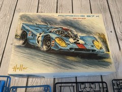 Heller Porsche 917 K Team Gulf-Wyer 1/24 Model Kit L 744 France See Photos