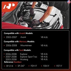 A-Premium Double Iridium Spark Plug Compatible with Ford Explorer 2006-2008,