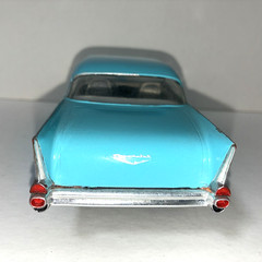 1957 Chevy BelAir Turquoise Blue White 1:25 Kit Built Model Car