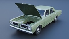 3d Printed 1/25 1968 Plymouth Valiant 100 4 Door Model Kit