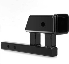 1.25″ to 2″ Hitch Adapter Solid Shank, 4″ Rise/Drop, 1.25″ Extension with 2 Sets