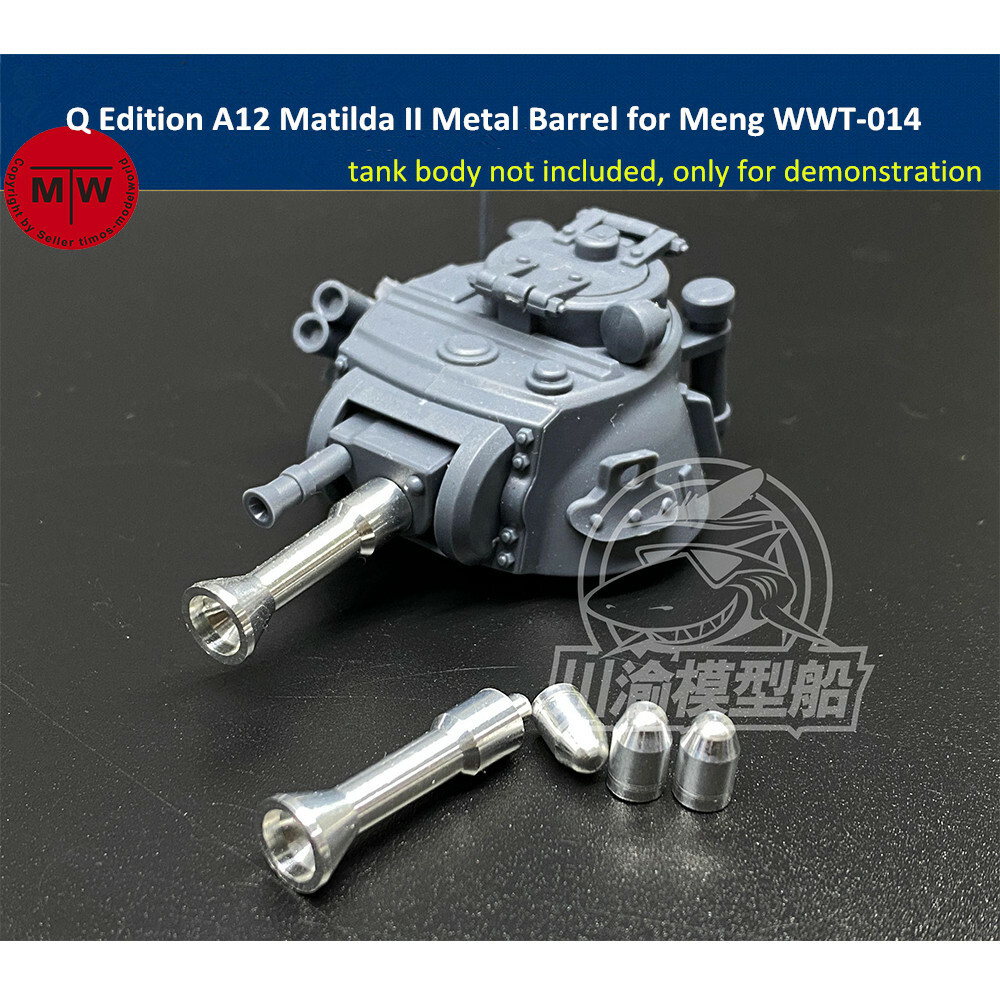 Q Edition A12 Matilda II Metal Barrel Shell Kit for Meng WWT-014 Tank Model