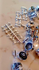 16 pc BLEM BAD Hoppin Hydros 1/24 scale ROLLERZ CHROME Rims Model Car LOWRIDER