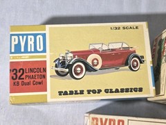 Vintage 1/32 PYRO 1911 MERCER 1911 STEVENS 1932 LINCOLN MINT IN ORG BOXES 1960s