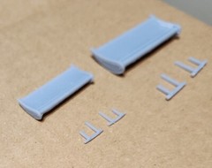 3D RESIN PRINTED 1EA 1/24 1/25 DUALLY OR DRAG TURBO WING WITH MOUNTS 60mm & 40mm
