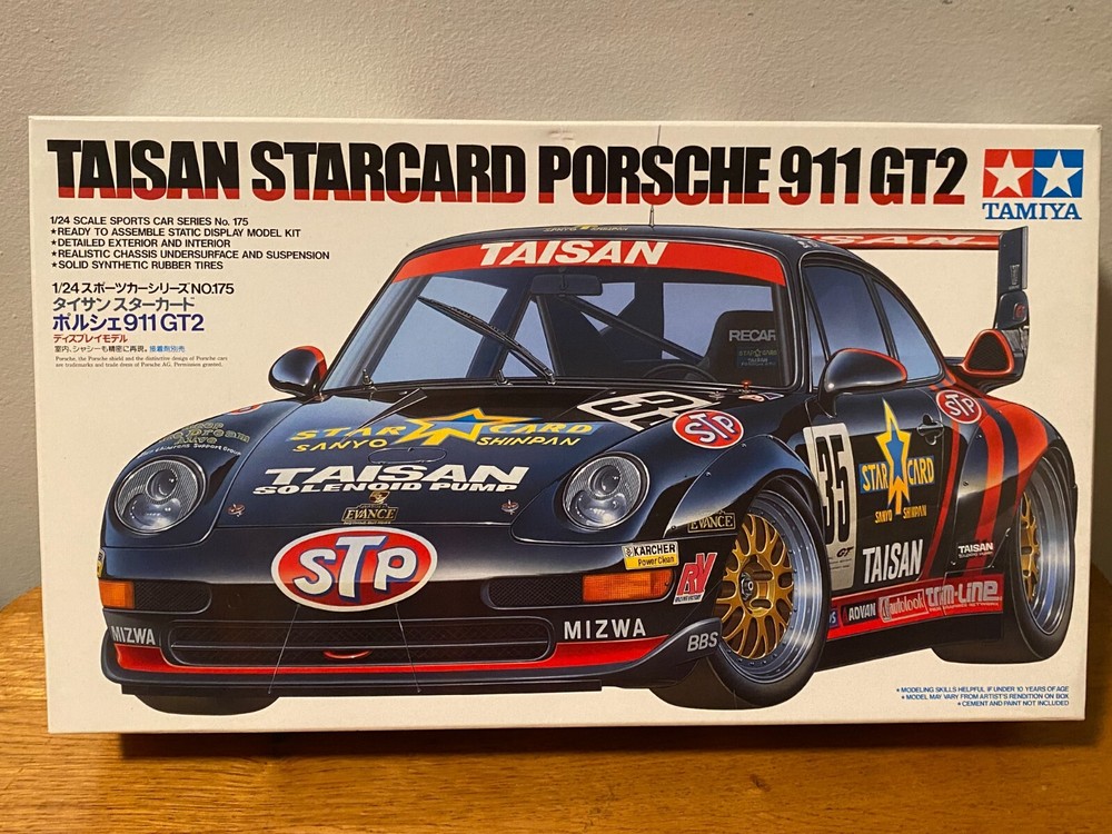 Tamiya 1:24 Taisan Starcard Porsche 911 GT2 Model Kit # 24175*2500 – Open Box