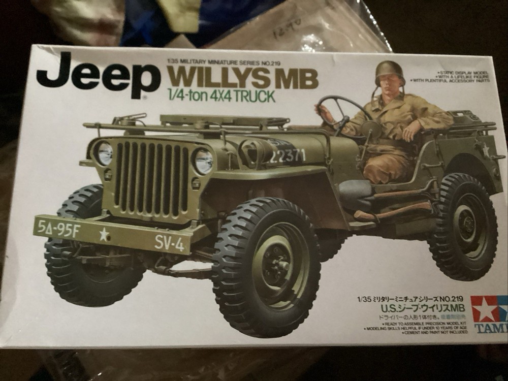 Jeep Willys MB 1/4-ton 4×4 Tamiya Item#35219 – New In Open Box for Better View