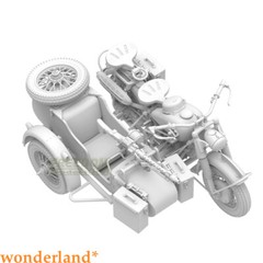 Freedom 16005 1/16 WWII German Military Motocycle R75 with Sidecar Model Kit