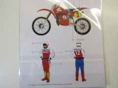 Decalpool 1/12 Honda CR450R Bike + Motocross Rider 1981 Decal Sheet DP290