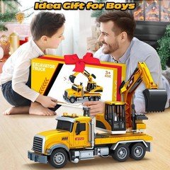 Kids Toys for 3 4 5 6 7 8 Years Old Boys Large Excavator Truck Toy with Lights