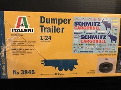 ITALERI 3845 DUMPER TRAILER MODEL KIT-NIB-1:24 SCALE