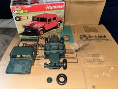 Incomplete Vintage Revell Snaptite Hummer Model Kit – Damaged Body