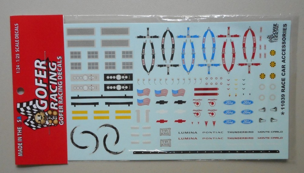 RACE CAR ACCESSORIES 1:24 1:25 GOFER RACING DECALS CAR MODEL ACCESSORY 11039