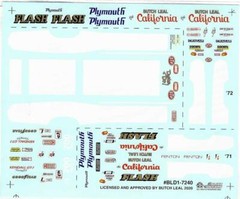 Slixx 7240 California Flash 71/72 Duster Pro Stock 1/25 decal